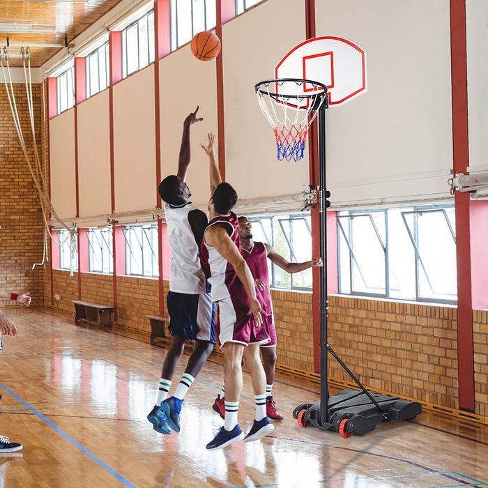 Basketball Hoop Mobile Model - Portable, with Wheels and 28" Backboard - Ideal for Kids, Youth, Adults, and Family Usage