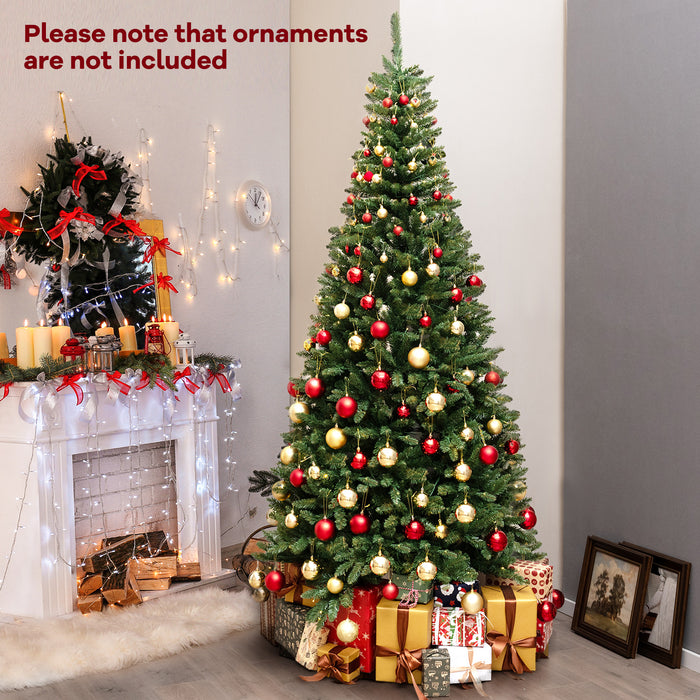 8 FT Pre-Lit Artificial Christmas Tree with 360 Warm White LED Lights