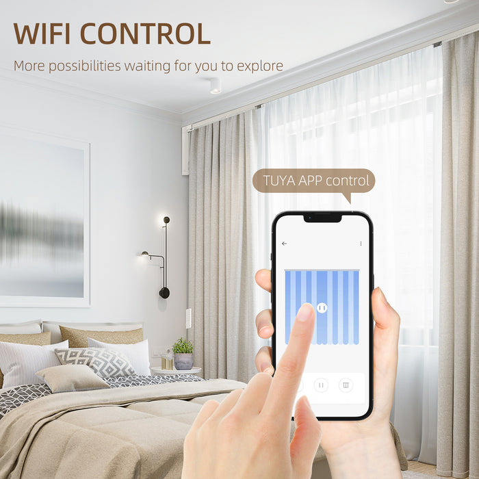 Smart Electric Curtain Track System - 3.6m Automated Drapery Rail with Remote, Alexa, Google Integration & WiFi App Control - Easy Home Automation for Convenience and Accessibility