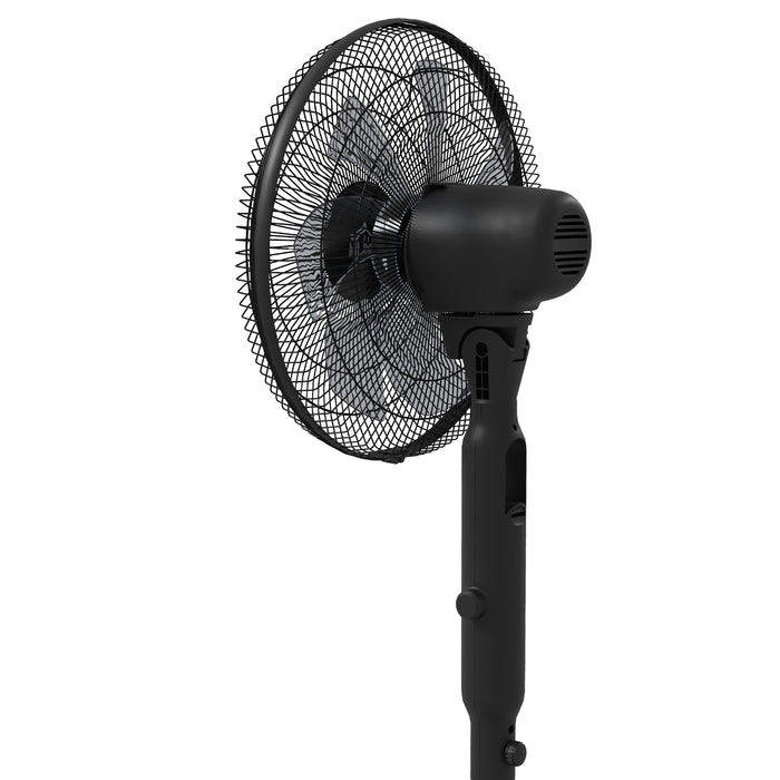 DC Pedestal Fan - 17.5'' Oscillating Fan with 28 Speed Settings and Mosquito Repellent - Features 3 Modes, 75° Oscillation, 12-Hour Timer, Adjustable Height for Home Comfort