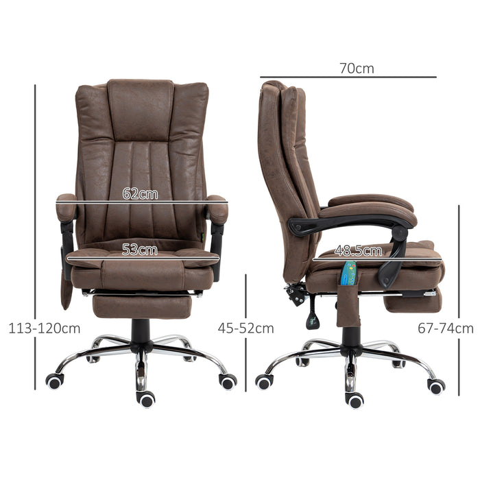 Ergonomic Vibrating Massage Chair with Heat Function - Adjustable Height Desk Chair with Footrest in Darkow - Ideal for Stress Relief & Home Office Comfort