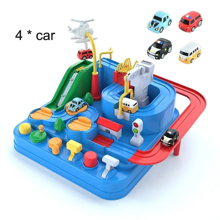 Adventure Game Brain Mechanical - Racing Rail Car Model & Interactive Train Animals Space Rocket Toy - Educational Fun for Children