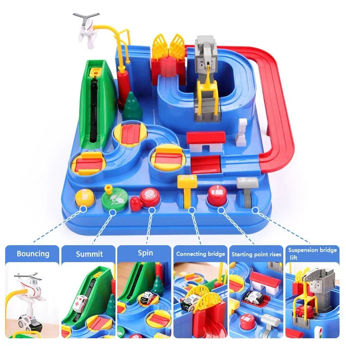 Adventure Game Brain Mechanical - Racing Rail Car Model & Interactive Train Animals Space Rocket Toy - Educational Fun for Children