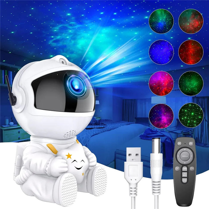 Astronaut Galaxy Starry Projector Model - Night Lamp with Remote and Timer for Starlit Bedroom Decor - Ideal Decorative Gift for Kids