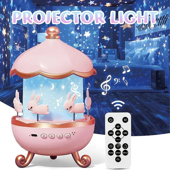 Starry Sky Projector LED Night Light Music Box - Bluetooth Ambient Lamp, Creative Romantic Projection - Perfect Birthday Gift for Children