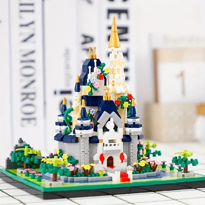 Castle Building Blocks Toy - DIY City Model Set, Fairy Tale Princess Castle Model Bricks, Creative Ornaments - Perfect Children's Christmas Gift Solution