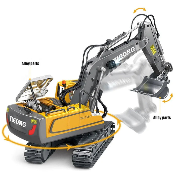 RC Toys - Remote Control Excavator, Dump Truck and Bulldozer - Electric Fun Playset for Boys and Excellent Gift for Kids