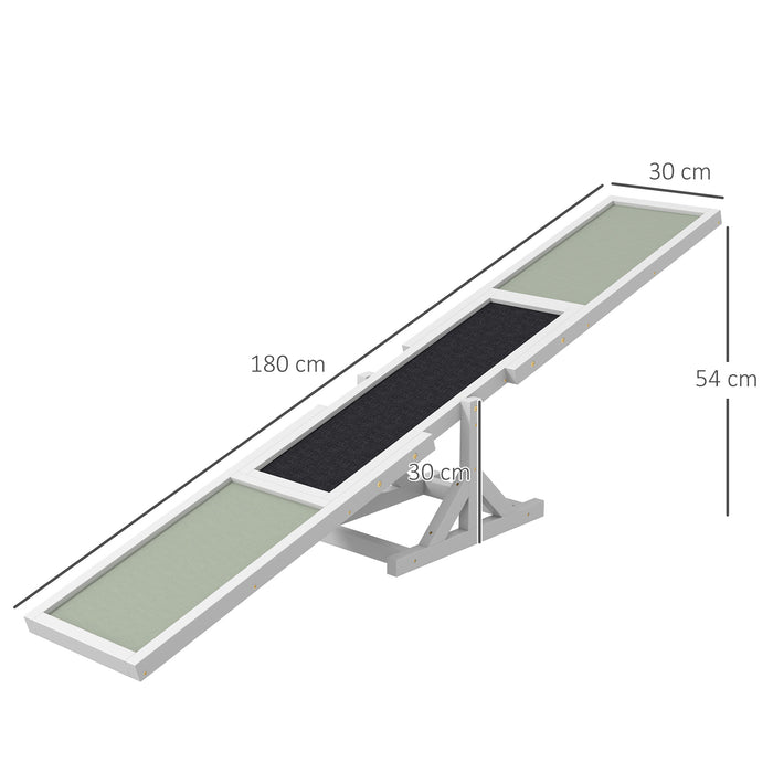 Dog Agility Seesaw - Wooden Training Equipment for Large Breeds with Non-Slip Surface - Perfect for Enhancing Pet Balance and Coordination