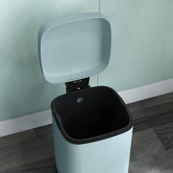 12 Litre Pedal Bin - Fingerprint Proof Kitchen Trash Can with Soft-Close Lid and Metal Construction - Ideal for Home Hygiene with Removable Inner Bucket and Foot Operation