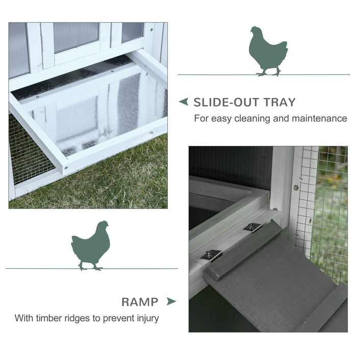 Deluxe Wooden Chicken Coop with Outdoor Run - Hen House and Poultry Cage Featuring Nesting Box and Removable Tray - Perfect for Backyard Farmers and Home Egg Production