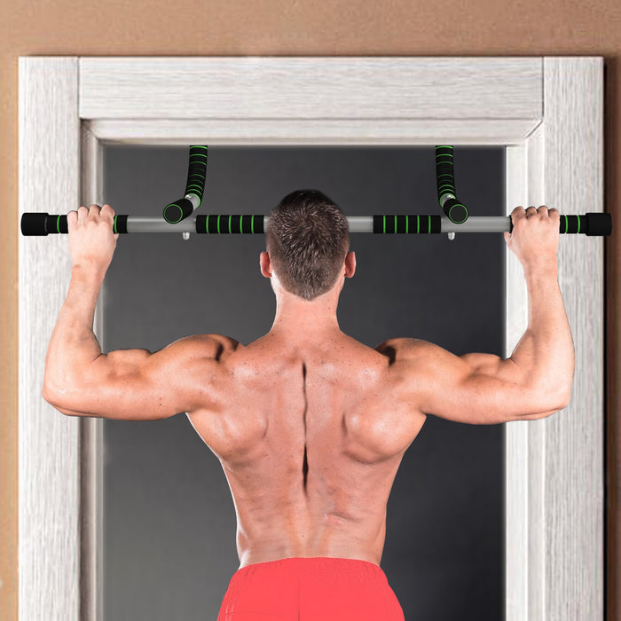 Home Fitness Pull-Up Bar - Doorway Horizontal and Push-Up Grip Bar for Indoor Gym - Upper Body Workout Equipment for Home Gym Enthusiasts