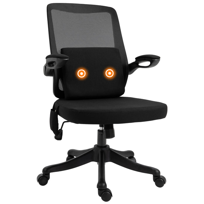 Ergonomic Executive Office Chair with 2-Point Massage - USB-Powered Lumbar Support, Breathable Mesh, 360° Swivel - Ideal for Home Office Comfort and Productivity