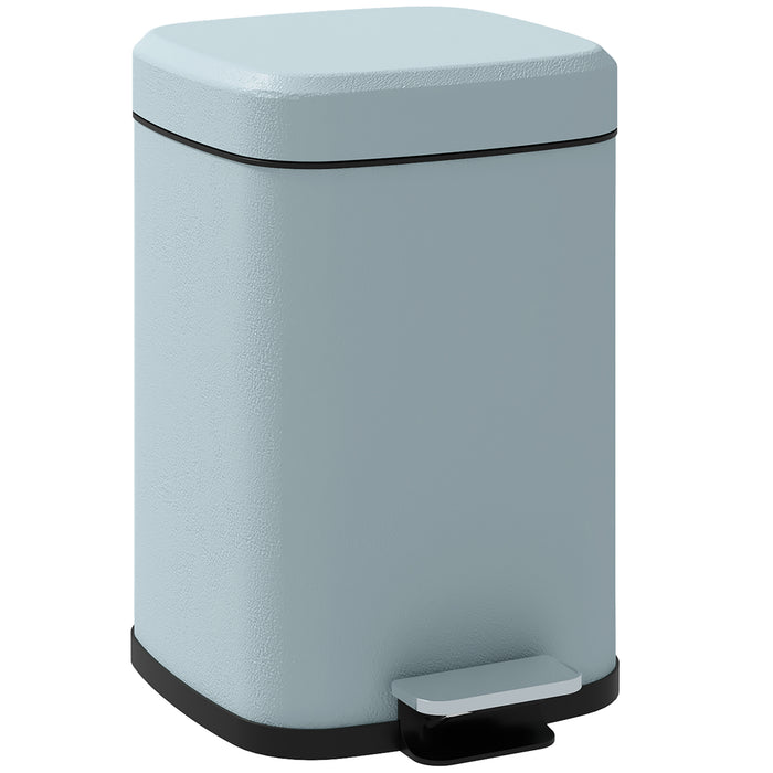 12 Litre Pedal Bin - Fingerprint Proof Kitchen Trash Can with Soft-Close Lid and Metal Construction - Ideal for Home Hygiene with Removable Inner Bucket and Foot Operation