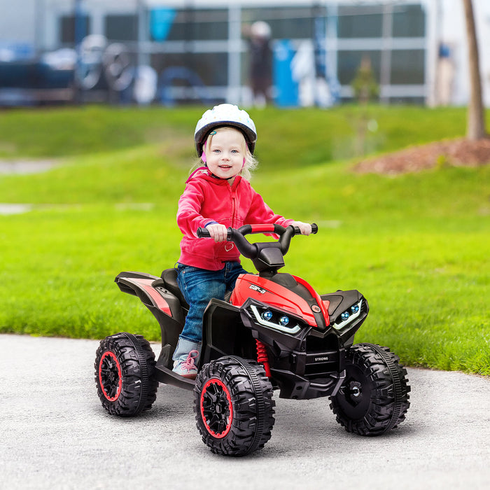 Electric 4-Wheeler ATV for Kids - 12V Ride-On Quad Bike with Music and Horn, Red - Suitable for Ages 3 to 5 Years