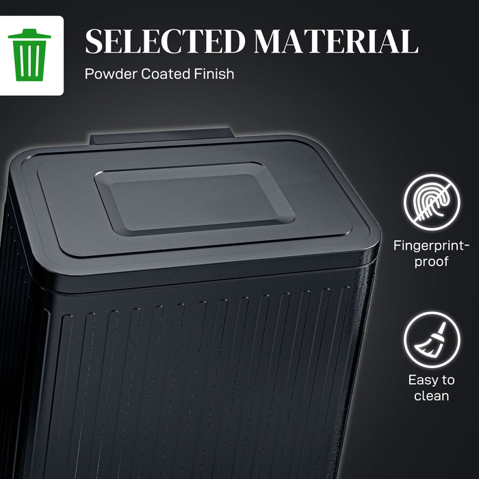 Dual 40L Kitchen Recycling & Waste Bin - Fingerprint-Proof Pedal Operation, Soft-Close Lid, Twin 20L Compartments - Ideal for Efficient Home Waste Management