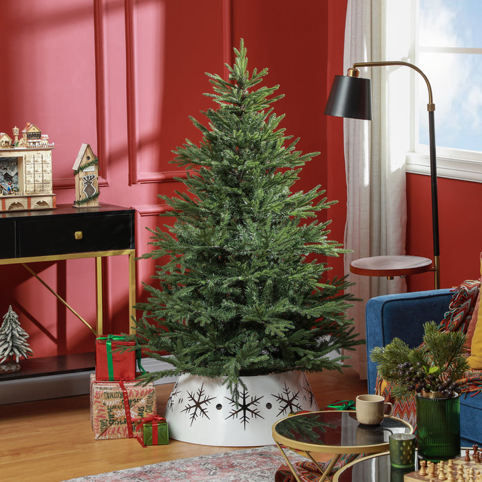 5ft Artificial Christmas Tree with Metal Stand - 1724 Tip Full Hinged Design, Realistic Greenery - Easy Assembly for Festive Home Decor