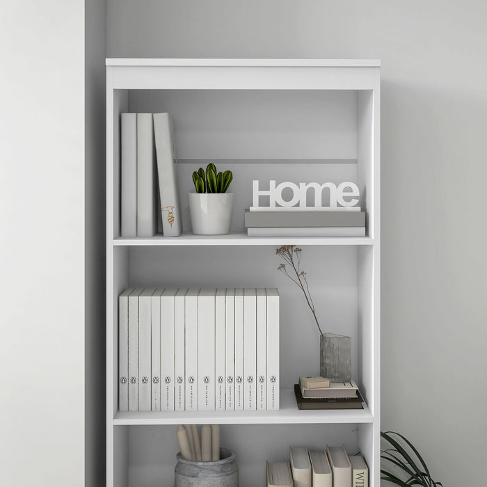 180cm High White Bookshelf with Storage - Elegant Shelving Unit with Multiple Drawers - Ideal for Organizing Books, Decor, and Essentials