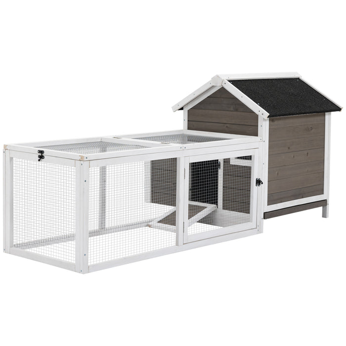 Deluxe 2-Tier Wooden Chicken Coop - Spacious Hen House with Nesting Box, Removable Tray, and Outdoor Run - Ideal Poultry Habitat for Backyard Farmers