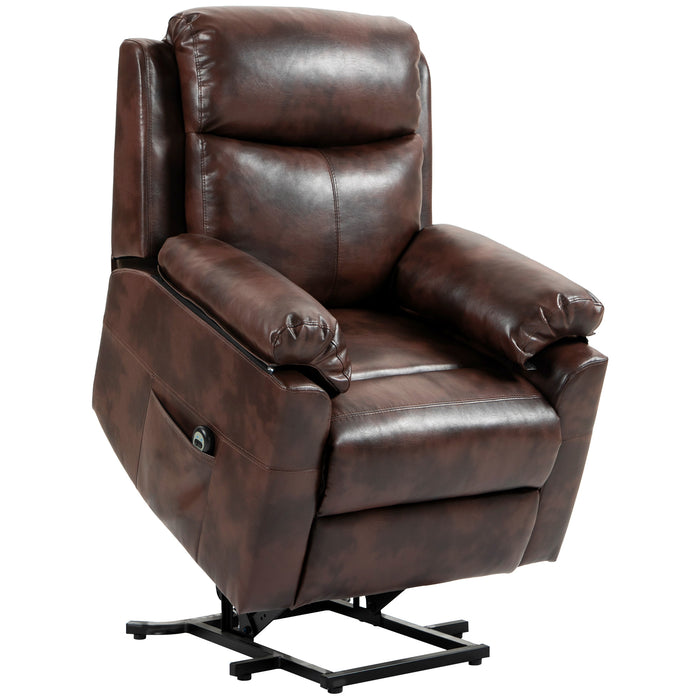 ElderComfort 7450 - Motorized Lift Recliner with Side Storage and Durable Pocket Springs - Easy Mobility Aid for Seniors