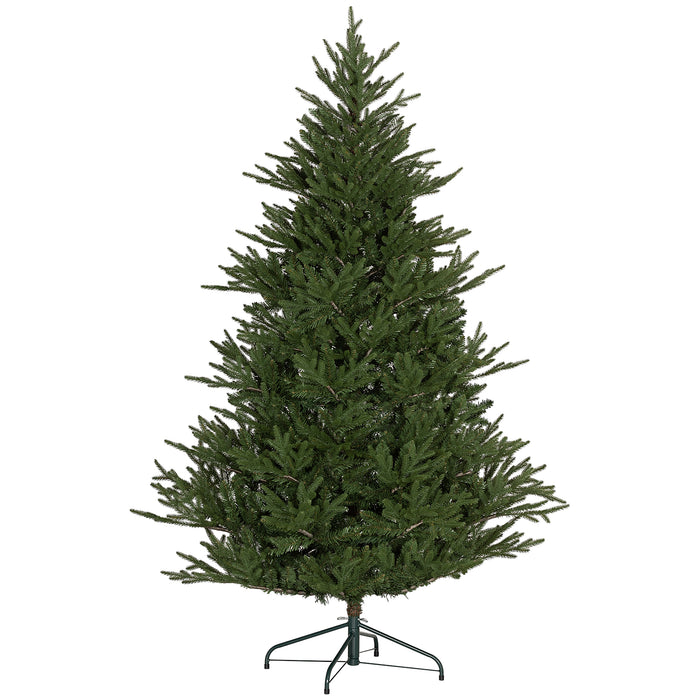 6ft Artificial Christmas Tree with 2380 Lush Tips - Sturdy Metal Base & Realistic Hinged Design - Effortless Assembly for Holiday Decor