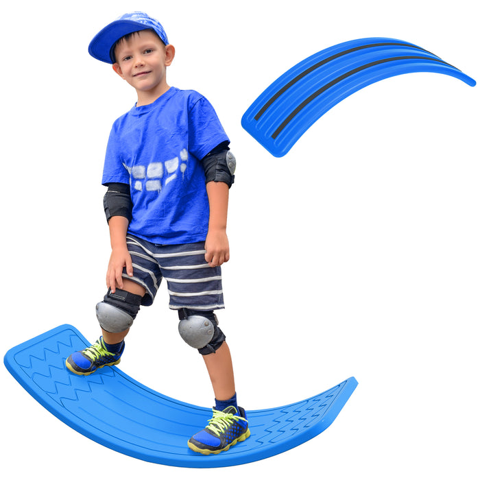 Kids Balance Board - Sturdy Dark Blue Wobble Board for Active Play - Perfect for Toddlers Ages 3-6 Years to Improve Coordination