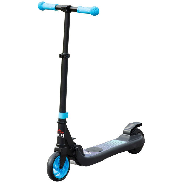 HOMCOM Folding Electric Scooter Adult E Scooter, 120W, with Rear Wheel Brake, 8km/h Maximum Speed, for Ages 6+ Years Old, Sky Blue | Aosom UK