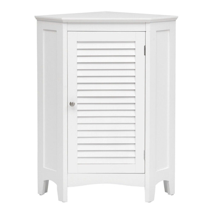 Bathroom Cabinet with Shutter Door and Adjustable Shelf