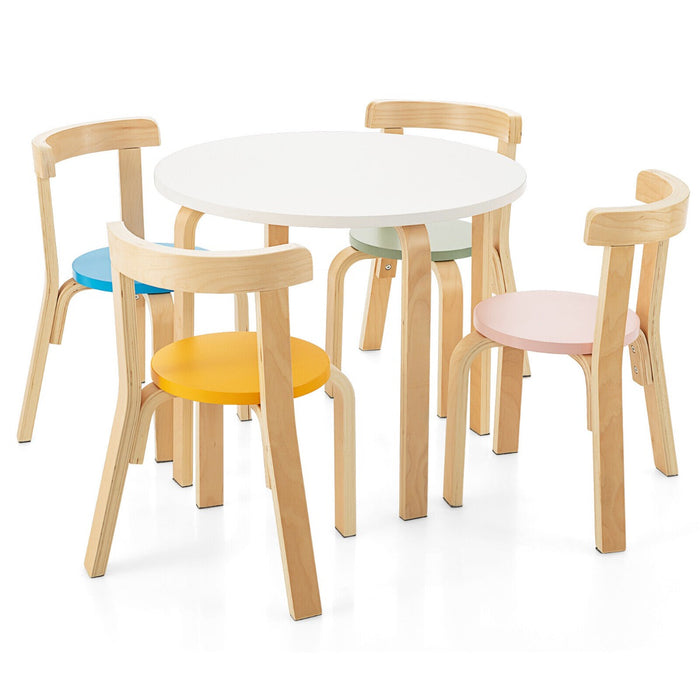 KidsZone - 5-Piece Play Table and Chair Set, Ideal for Playing, Drawing, Reading - Perfect Child-friendly Furniture for Creativity and Learning