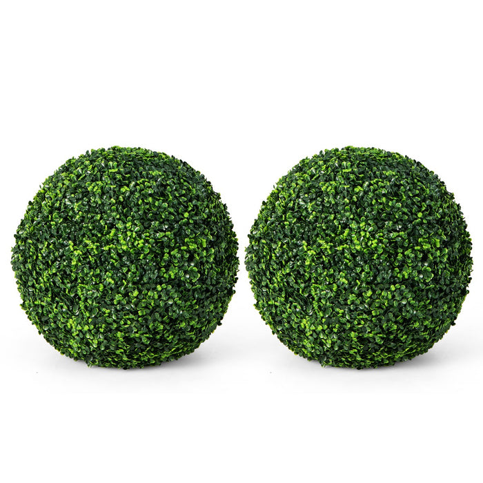 Set of 2 Artificial Topiary Balls - 48cm Faux Boxwood Design, Decorative Element - Perfect for Outdoor and Indoor Home Decor