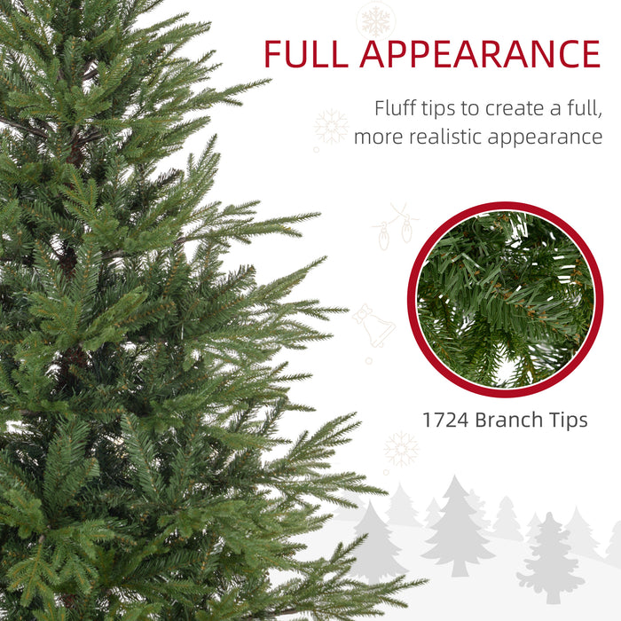 5ft Artificial Christmas Tree with Metal Stand - 1724 Tip Full Hinged Design, Realistic Greenery - Easy Assembly for Festive Home Decor