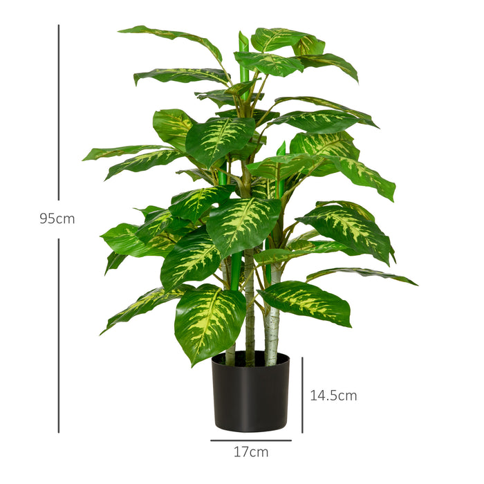 Artificial Evergreen Tree Duo - Fake Decorative Plants in Nursery Pots for Home & Garden - Ideal for Indoor and Outdoor Decoration