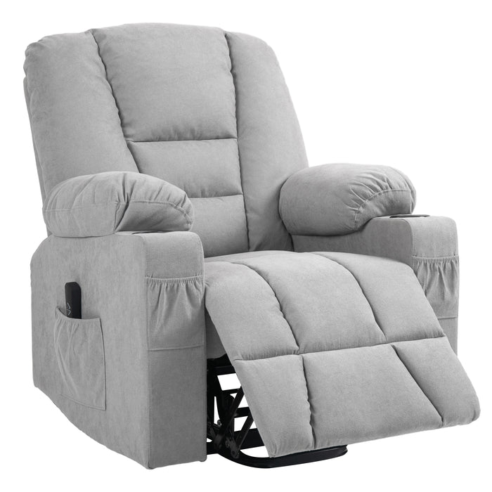 ComfortMax Elite 3050 - Fabric Upholstered Oversized Lift Chair with Remote, Side Pockets & Cup Holder - Recliner for Elderly, Enhanced Living Room Comfort