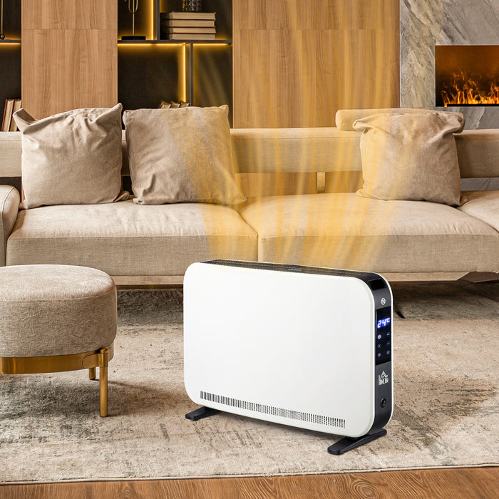 Aosom 2180W Portable Convector Heater - 24H Timer with Overheat Protection, Adjustable Temp - Efficient Heating for Cozy Homes