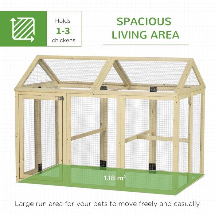 Expandable Wood Chicken Coop - Large Outdoor Run with Natural Wood Finish - Perfect for Backyard Poultry Enthusiasts