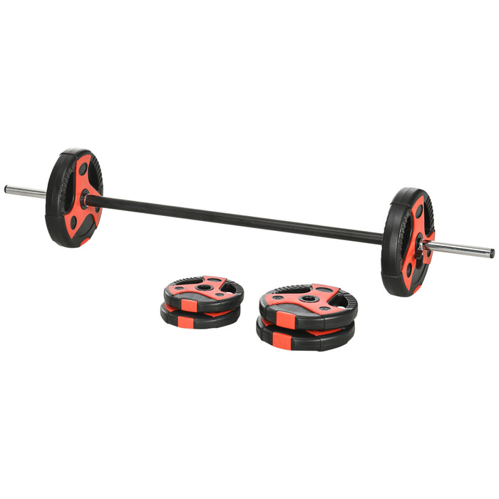 Adjustable 20kg Barbell Set - Includes Body Pump Bar, Free Weights for Versatile Workouts - Home Gym Strength Training Equipment for Fitness Enthusiasts