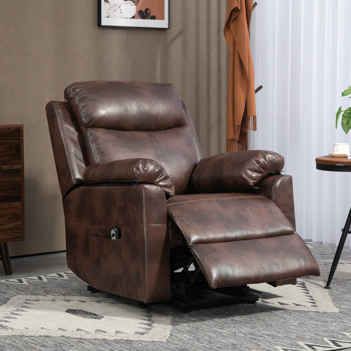 ElderComfort 7450 - Motorized Lift Recliner with Side Storage and Durable Pocket Springs - Easy Mobility Aid for Seniors