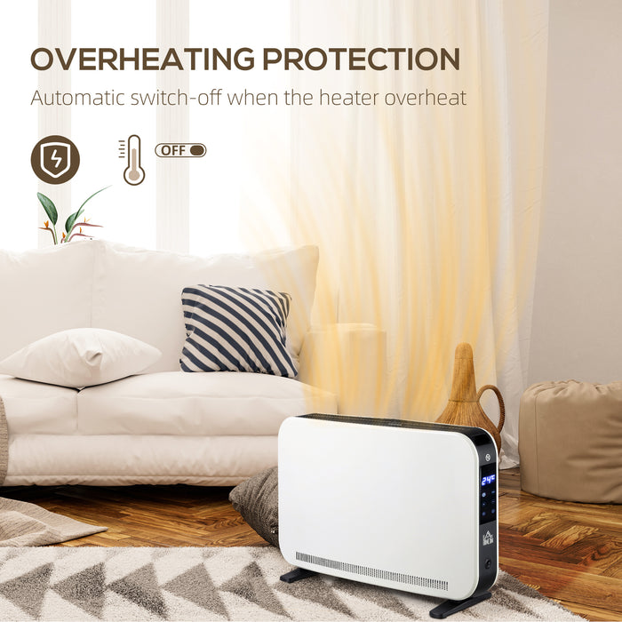 Aosom 2180W Portable Convector Heater - 24H Timer with Overheat Protection, Adjustable Temp - Efficient Heating for Cozy Homes