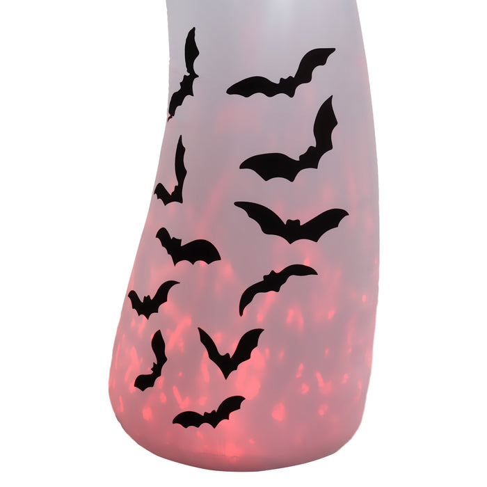 Aosom UK 11.8FT Spooky Ghost Inflatable - LED and Rotating Light Outdoor Halloween Decoration - Ideal for Garden, Lawn and Party Display