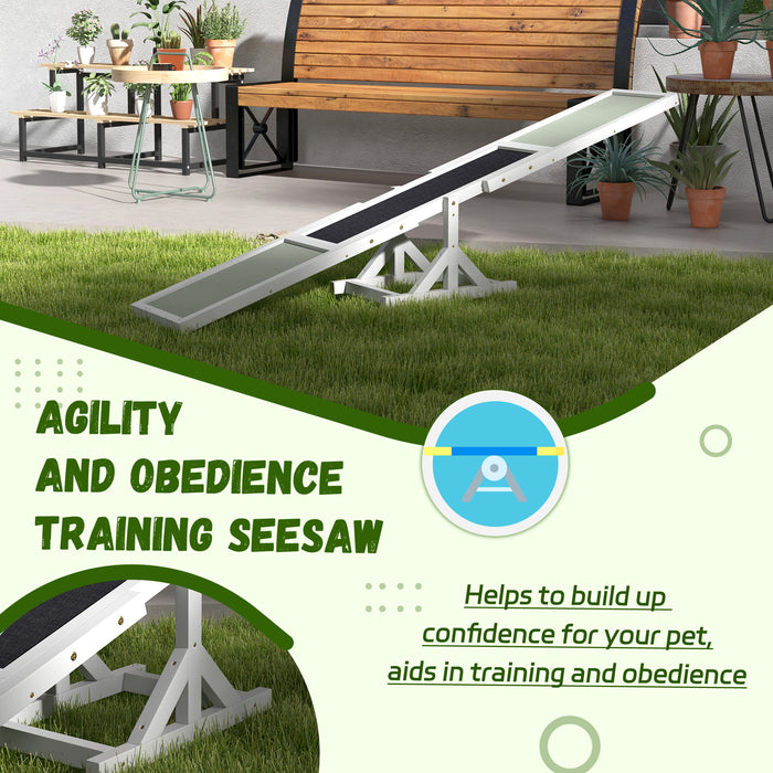 Dog Agility Seesaw - Wooden Training Equipment for Large Breeds with Non-Slip Surface - Perfect for Enhancing Pet Balance and Coordination