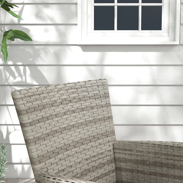 5-Piece Rattan Dining Set - Removable Cushions, Slatted Table Design, Grey Finish - Perfect for Patio, Lawn, or Balcony Dining