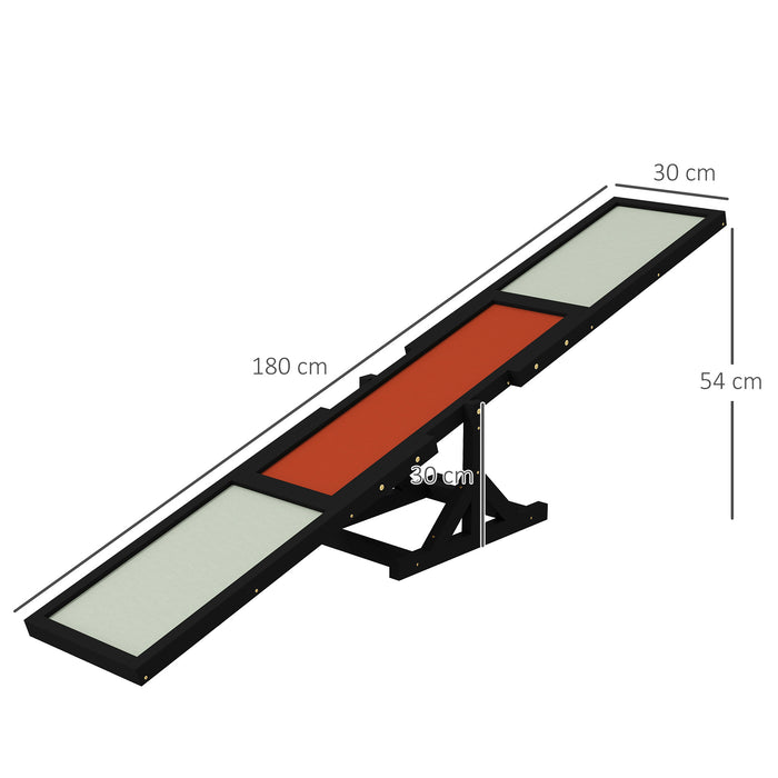 Dog Agility Seesaw - Durable Wooden Training Equipment with Anti-Slip Coating for Large Dogs - Enhance Balance and Coordination Skills