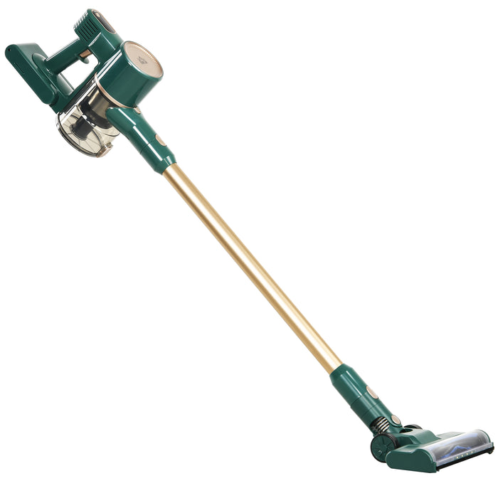 Cordless Stick Vacuum Cleaner 2500rpm - Rechargeable with Handy Accessories, Green Finish - ideal for Efficient Home Cleaning