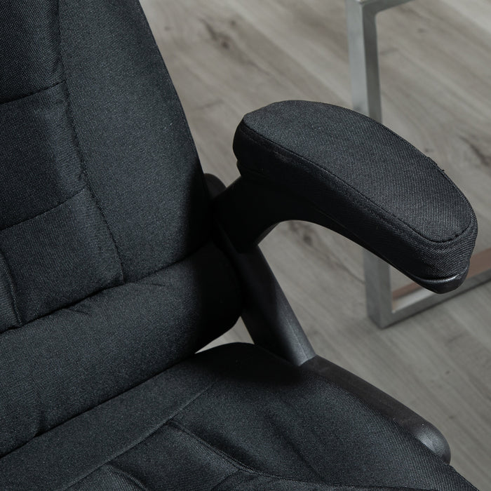 Ergonomic Desk Chair with Adjustable Height and Reclining Tilt - Comfortable Armrests and Lumbar Support - Ideal for Home Office and Long Working Hours