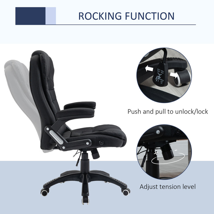 Ergonomic Desk Chair with Adjustable Height and Reclining Tilt - Comfortable Armrests and Lumbar Support - Ideal for Home Office and Long Working Hours