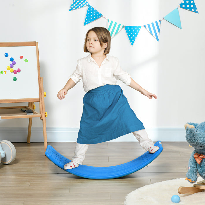 Kids Balance Board - Sturdy Dark Blue Wobble Board for Active Play - Perfect for Toddlers Ages 3-6 Years to Improve Coordination