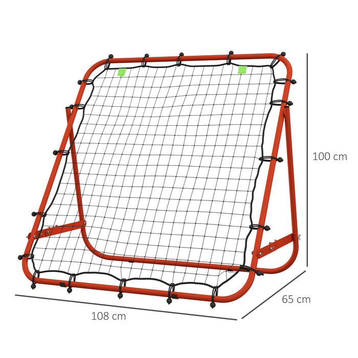 Adjustable Rebounder Net Kickback Target Goal - Ideal for Soccer Training and Skills Improvement - Suitable for Teens and Adults