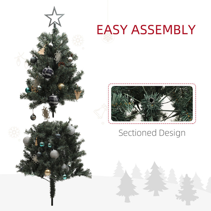 HOMCOM 5ft Pre-Lit and Decorated Christmas Tree | Aosom UK