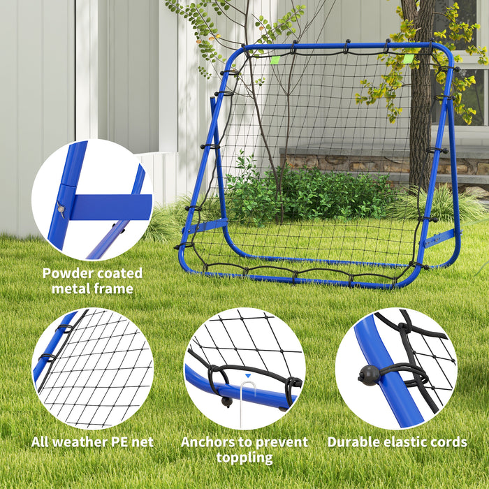 Adjustable Kickback Rebounder Net - Soccer Training Target Goal for Skill Improvement - Ideal for Teens & Adults