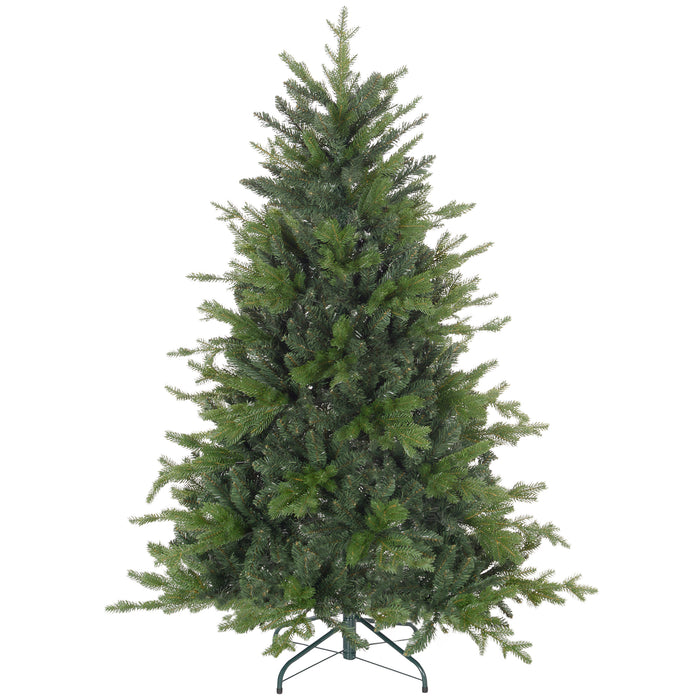 Artificial Christmas Tree 5ft with 1309 Branch Tips - Sturdy Metal Base, Lifelike Hinged Design for Holiday Decor - Perfect for Home or Office Xmas Ambiance