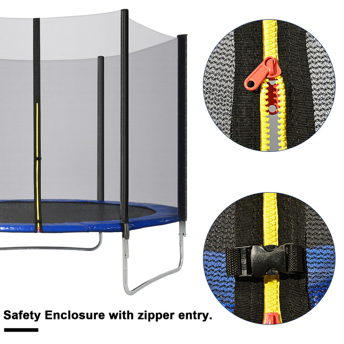 Outdoor Trampoline with Enclosure and Ladder - UV-Protected Jumping Mat and Durable Bounce Surface, 183 cm - Safe Family Fun and Fitness Activity